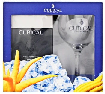 Cubical Ultra Premium London Dry Gin + Glas 0,7L 45% 3 Cubical Ultra Premium London Dry Gin + Glas 0,7L 45%